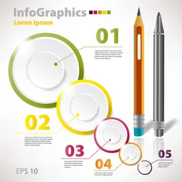 Modern vector elements for infographics with circles Illustrazione stock
