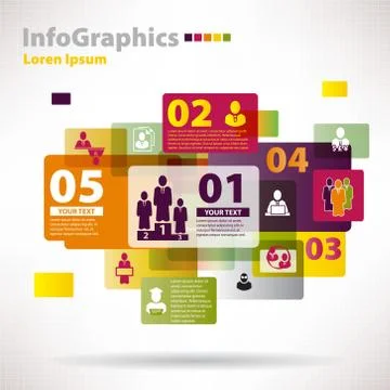 Modern vector elements for infographics with clouds and banners Illustrazione stock
