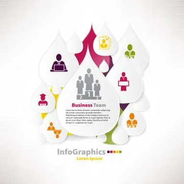 Modern vector elements for infographics with drops Stockillustratie