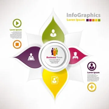 Modern vector elements for infographics with paper elements for business desi Stock Illustration