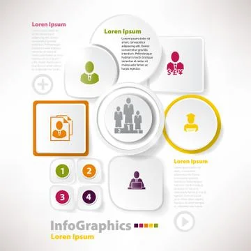 Modern vector elements for infographics with paper elements for business desi イラスト素材