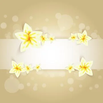 Modern vector flowers card Stock Illustration