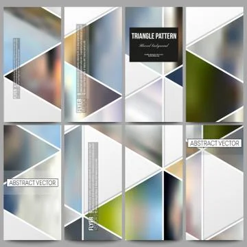 Modern vector flyers. Abstract multicolored background of blurred nature Ilustração Stock