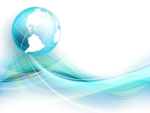 Modern vector frame with globe. eps10 Stock Illustration