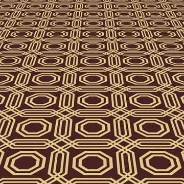 Modern Vector Geometric Abstract Pattern With Perspective Stock Illustration