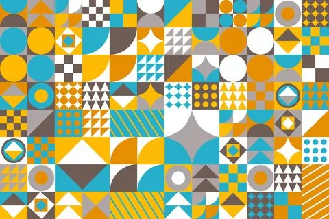 Modern vector geometric abstract pattern, background. Stock Illustration