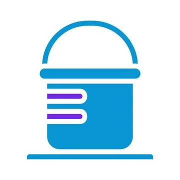 Modern Vector Icon of a Blue Storage Container 스톡 일러스트