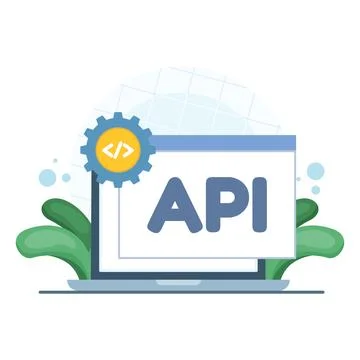 Modern vector icon set for API technology and web development Stock Illustration