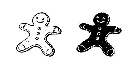 A modern vector icon set featuring gingerbread cookies, suitable for holida.. Stock Illustration