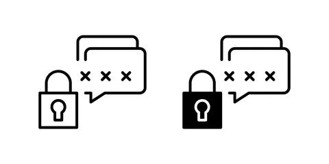 A modern vector icon set featuring padlock password symbols, suitable for s.. Stock Illustration