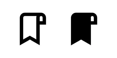 A modern vector icon set showcasing bookmarks, suitable for reading and org.. Stock Illustration