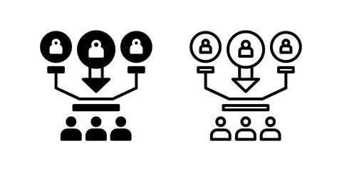 A modern vector icon set showcasing lead generation symbols, suitable for d.. Stock Illustration