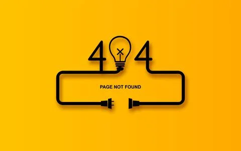 Modern vector illustration of 404 error page vector template for website, lig Illustrazione stock