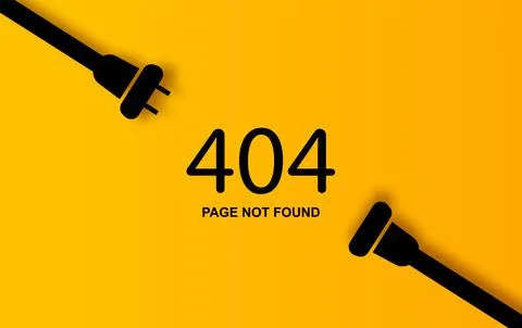 Modern vector illustration of 404 error page vector template for website Illustrazione stock