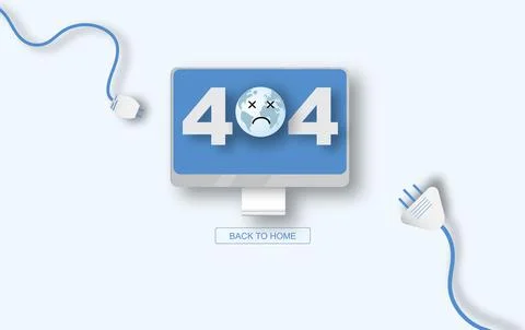 Modern vector illustration of 404 error page vector template for website, Com Illustrazione stock