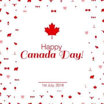 Modern vector illustration for the Canada day. Stylish concept with Canada's 스톡 일러스트
