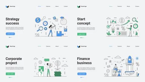 A modern vector illustration of a web template designed specifically for Stock Illustration