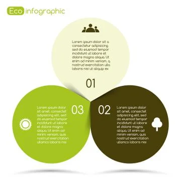 Modern vector info graphic for eco project Stock Illustration
