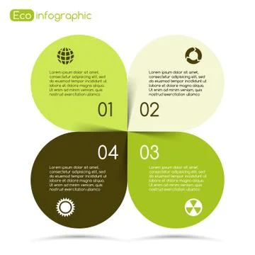 Modern vector info graphic for eco project Stock Illustration