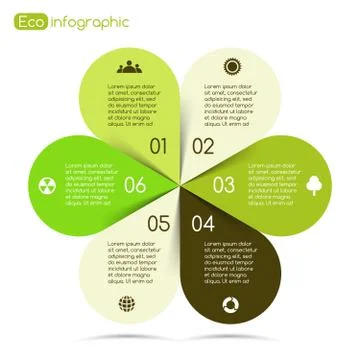 Modern vector info graphic for eco project Stock Illustration
