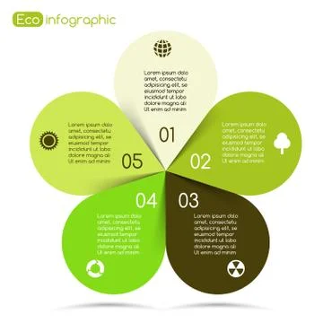 Modern vector info graphic for eco project Stock Illustration