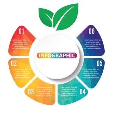 Modern vector info graphic for eco project Stock Illustration