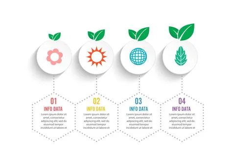 Modern vector info graphic for eco project Stock Illustration
