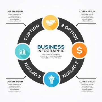Modern vector infographic for business project Stock Illustration