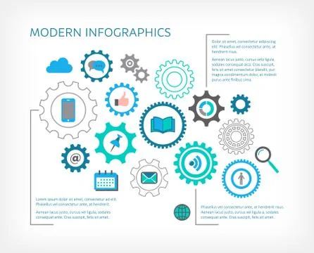 Modern vector infographic design Illustrazione stock