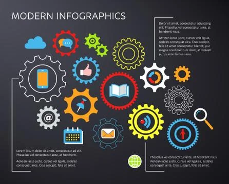 Modern vector infographic design template Illustrazione stock