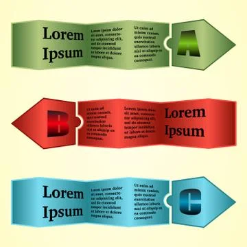 Modern vector infographic template with arrows Stock Illustration