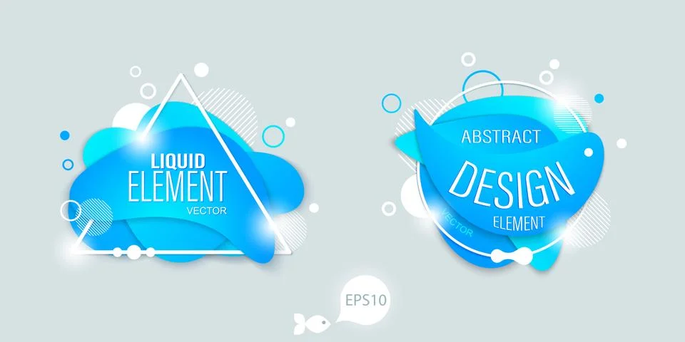 The modern vector liquid form design elements Stock-Illustration
