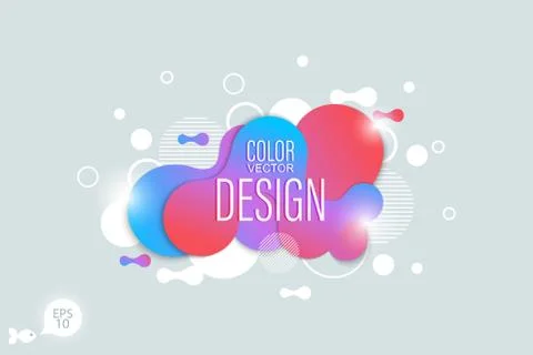 The modern vector liquid form design elements Stock Illustration