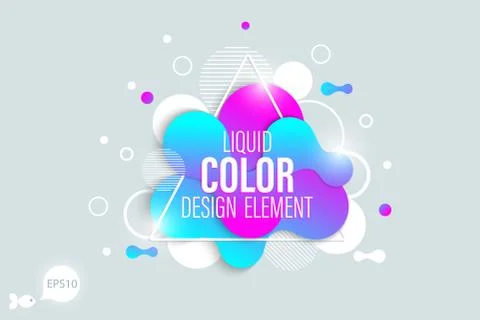 The modern vector liquid form design elements 스톡 일러스트