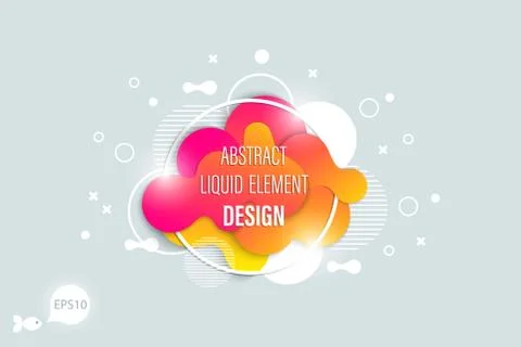 The modern vector liquid form design elements Stock Illustration