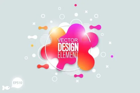 The modern vector liquid form design elements 스톡 일러스트