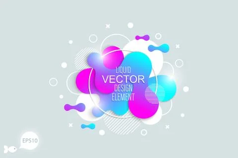 The modern vector liquid form design elements 스톡 일러스트