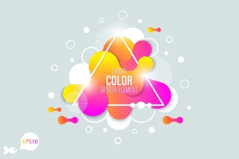 The modern vector liquid form design elements Illustrazione stock