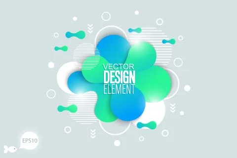 The modern vector liquid form design elements Stock Illustration