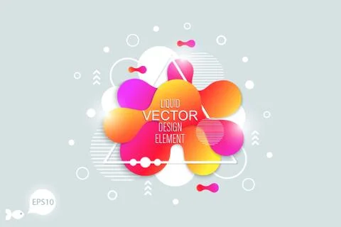 The modern vector liquid form design elements Stock Illustration