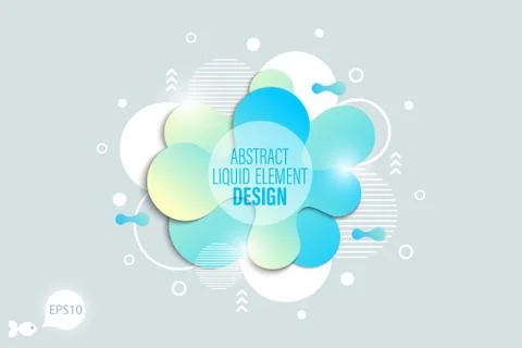 The modern vector liquid form design elements Illustrazione stock