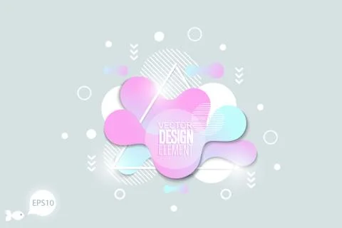The modern vector liquid form design elements Illustrazione stock
