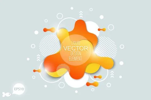 The modern vector liquid form design elements Stock Illustration