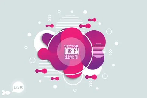 The modern vector liquid form design elements Stock Illustration