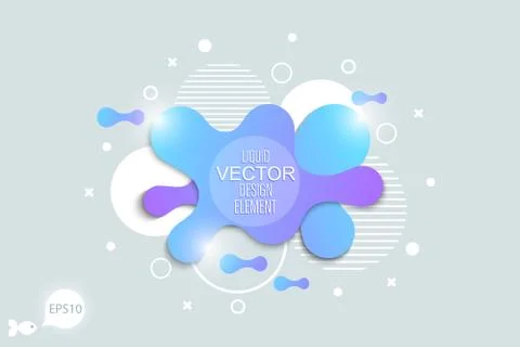 The modern vector liquid form design elements 스톡 일러스트