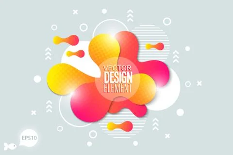 The modern vector liquid form design elements Illustrazione stock