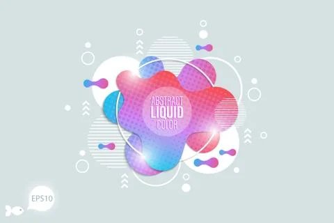 The modern vector liquid form design elements 스톡 일러스트
