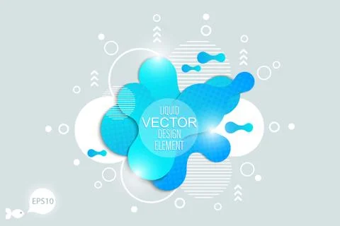 The modern vector liquid form design elements Illustrazione stock