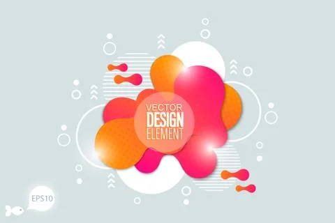 The modern vector liquid form design elements Stock Illustration