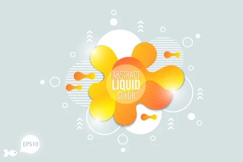 The modern vector liquid form design elements Illustrazione stock